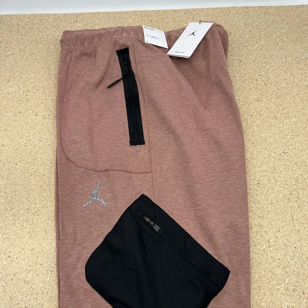 NEW XXL Jordan Dri Fit Statement Fleece Track Pants Slim Fit Coral DJ0873-668